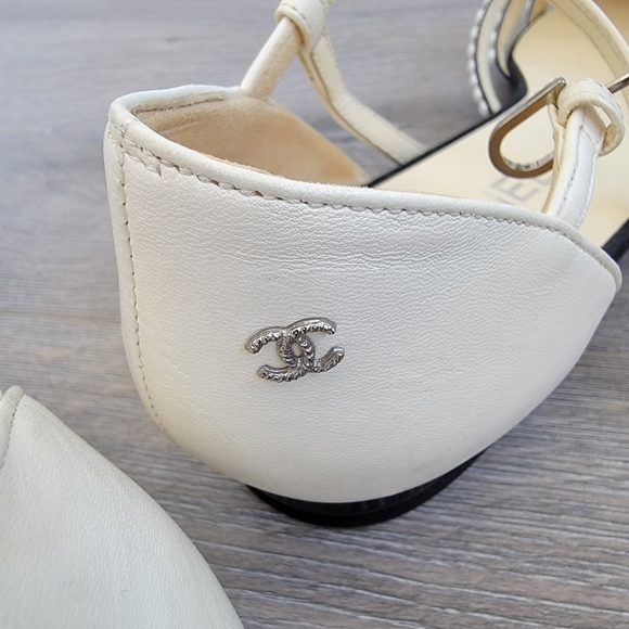 Chanel Rome 2016 pearl pointed toe ballet flats 40 - Picture 12 of 16